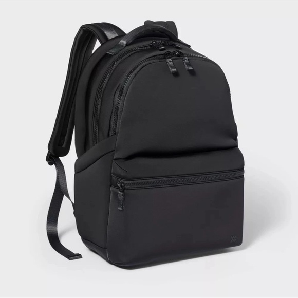 All in Motion Faux Neoprene 17" Backpack - Black - Picture 1 of 6